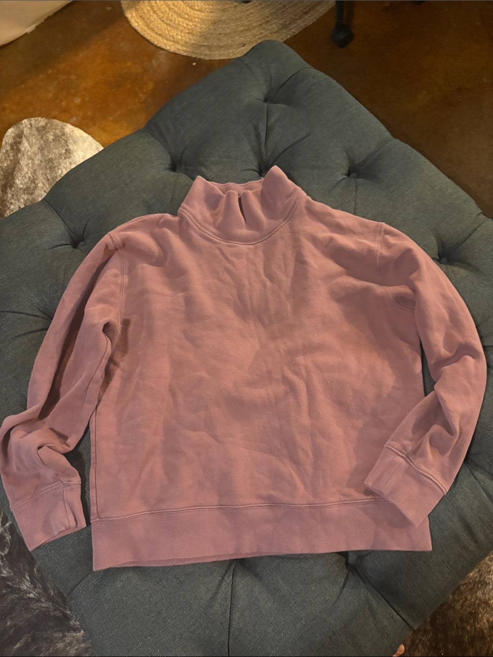 Abercrombie & Fitch Mauve Mock Neck Sweatshirt